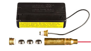 AimShot MBS223 .223 Rem Bore Sight Laser and includes a battery pack